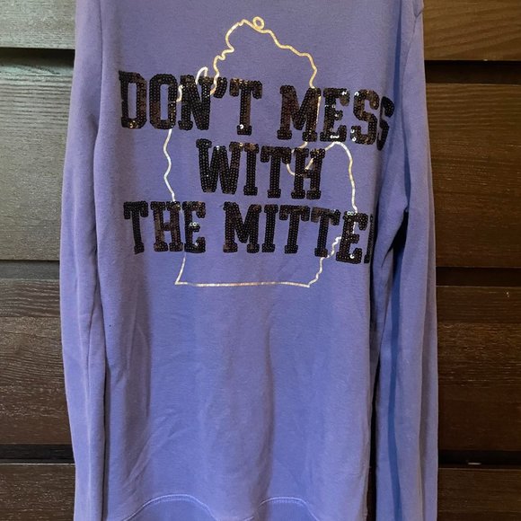 Victorias Secret Pink Michigan Quarter Zip - Picture 2 of 3